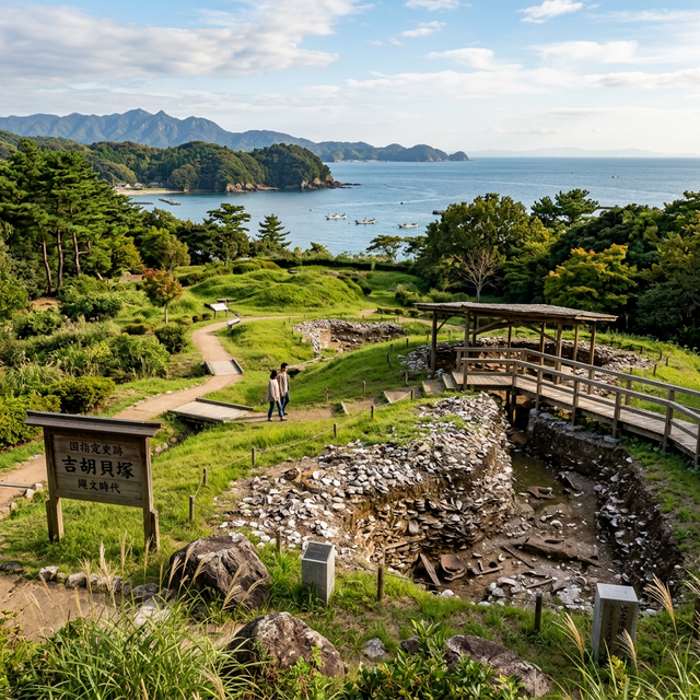 吉胡貝塚 のAI生成イメージイラスト